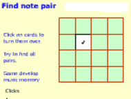 Note memory music game screenshot